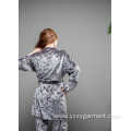 Autumn and winter thickened women's long pajamas